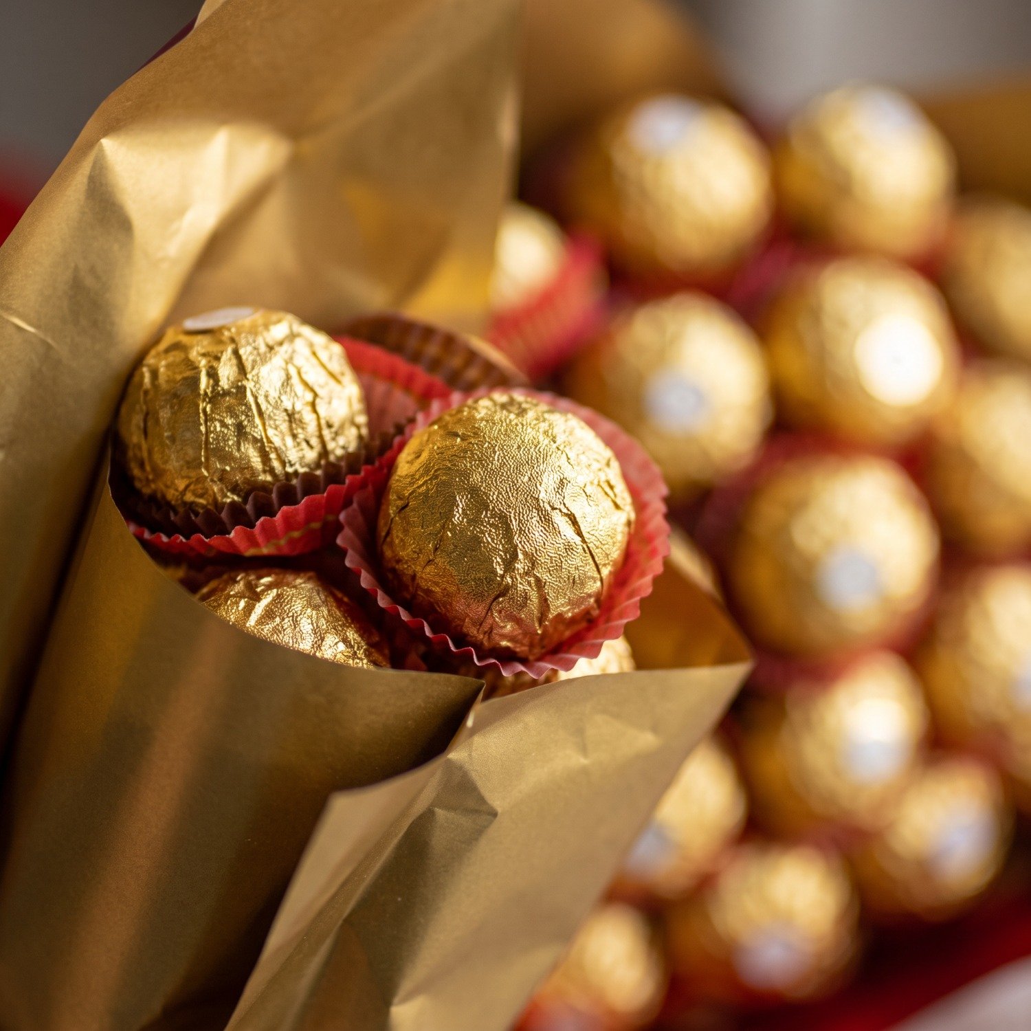 Buquê Chocolate Bombom Ferrero Rocher 50 Unidades