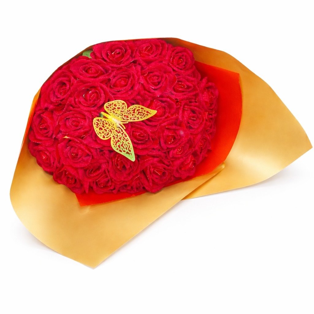 Buquê de 30 Rosas Vermelhas Artificiais