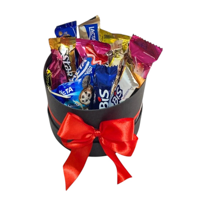 Caixa Box Pequena Bombons Favoritos Lacta Laço Vermelh