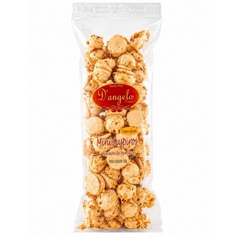 Mini Suspiros de Amendoim Doces D'Angelo 50 g