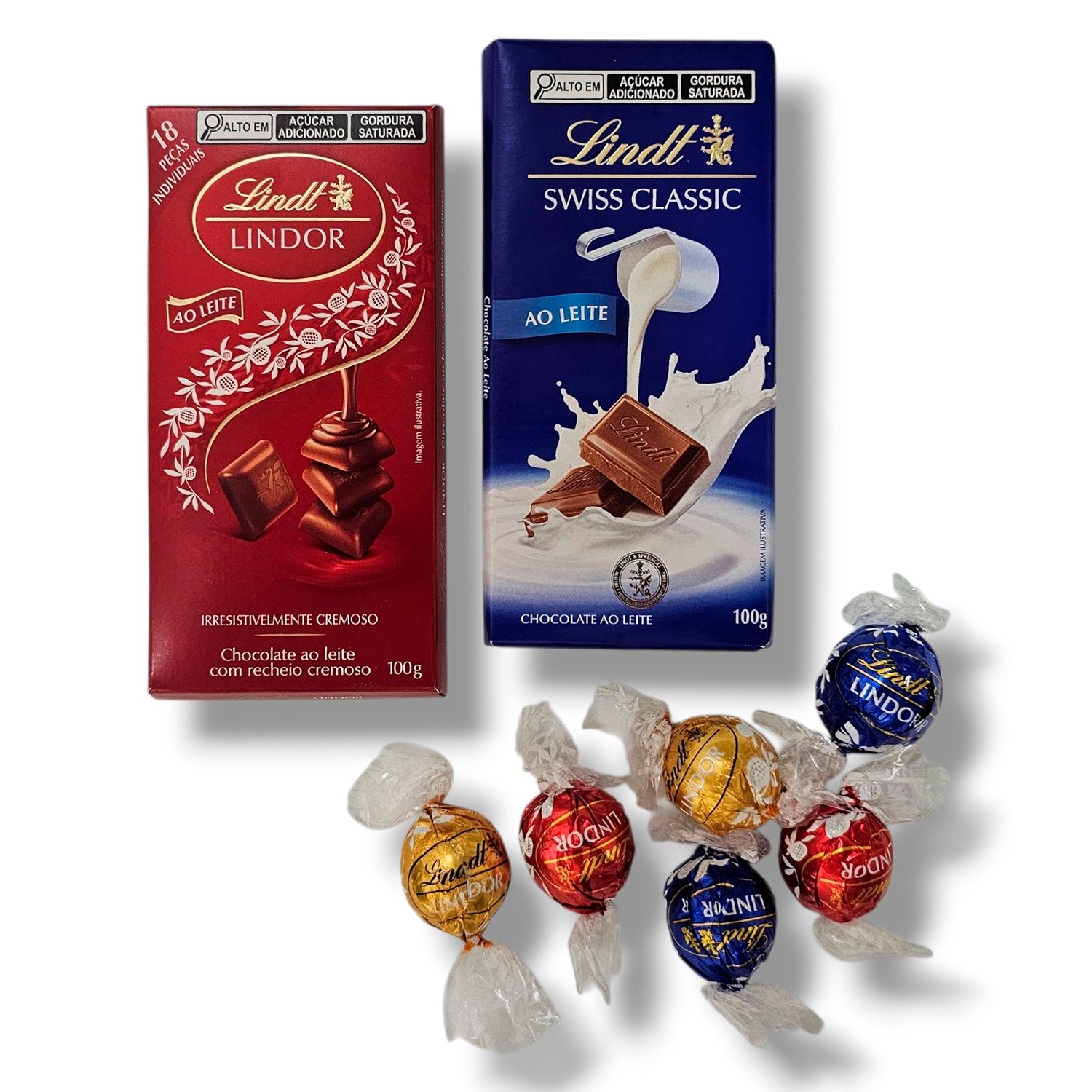 Cesta Especial de Chocolate Lindt e Vinho com Orquídea