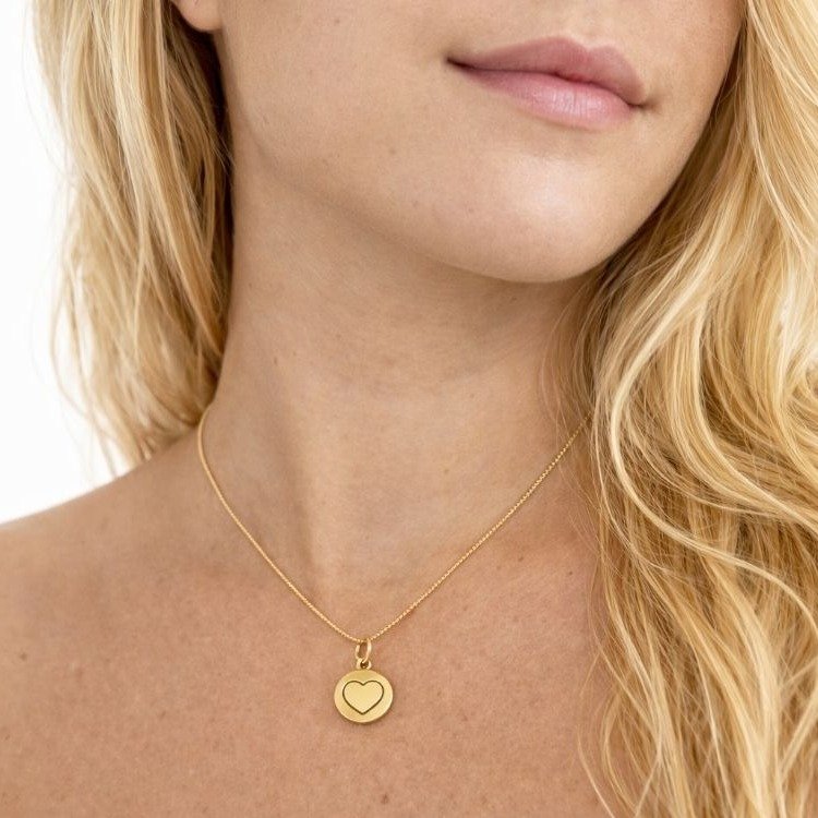 Conjunto Coração Colar e Brinco Banhado a Ouro 18K