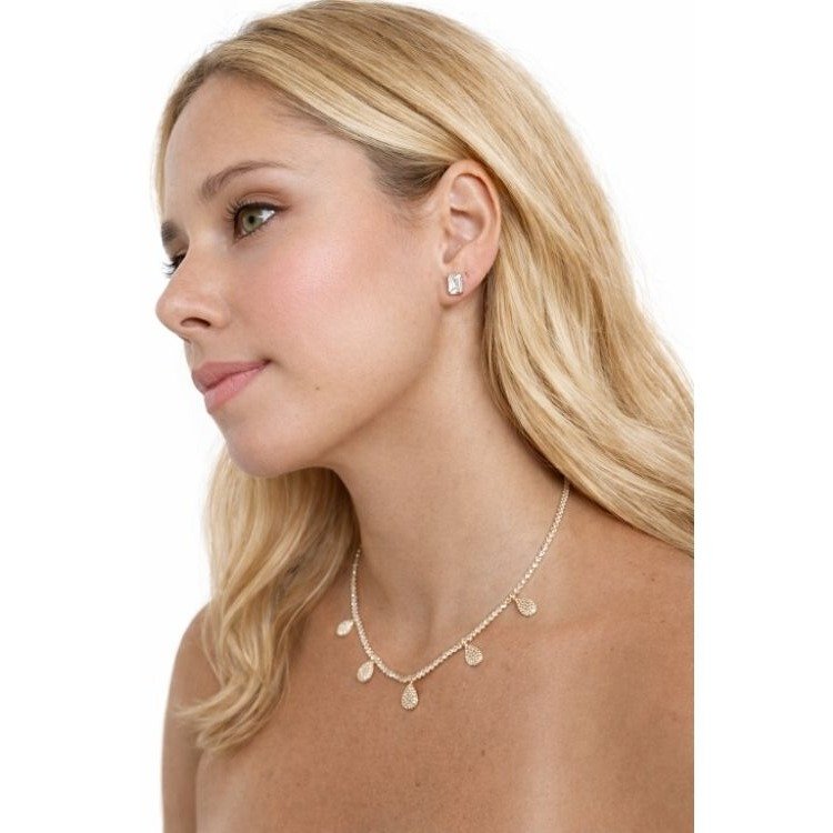 Conjunto Colar e Brinco Gotas Banhado a Ouro 18K