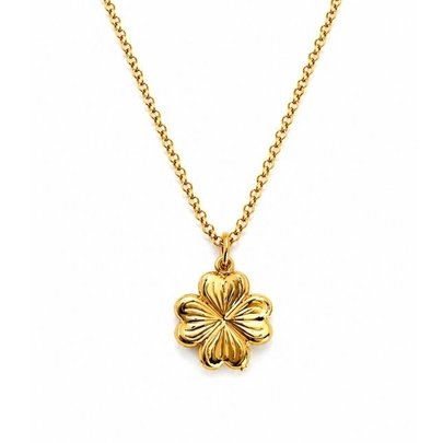 Colar com Pingente de Trevo Banhado A Ouro 18K
