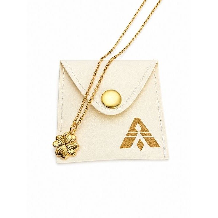 Colar com Pingente de Trevo Banhado A Ouro 18K