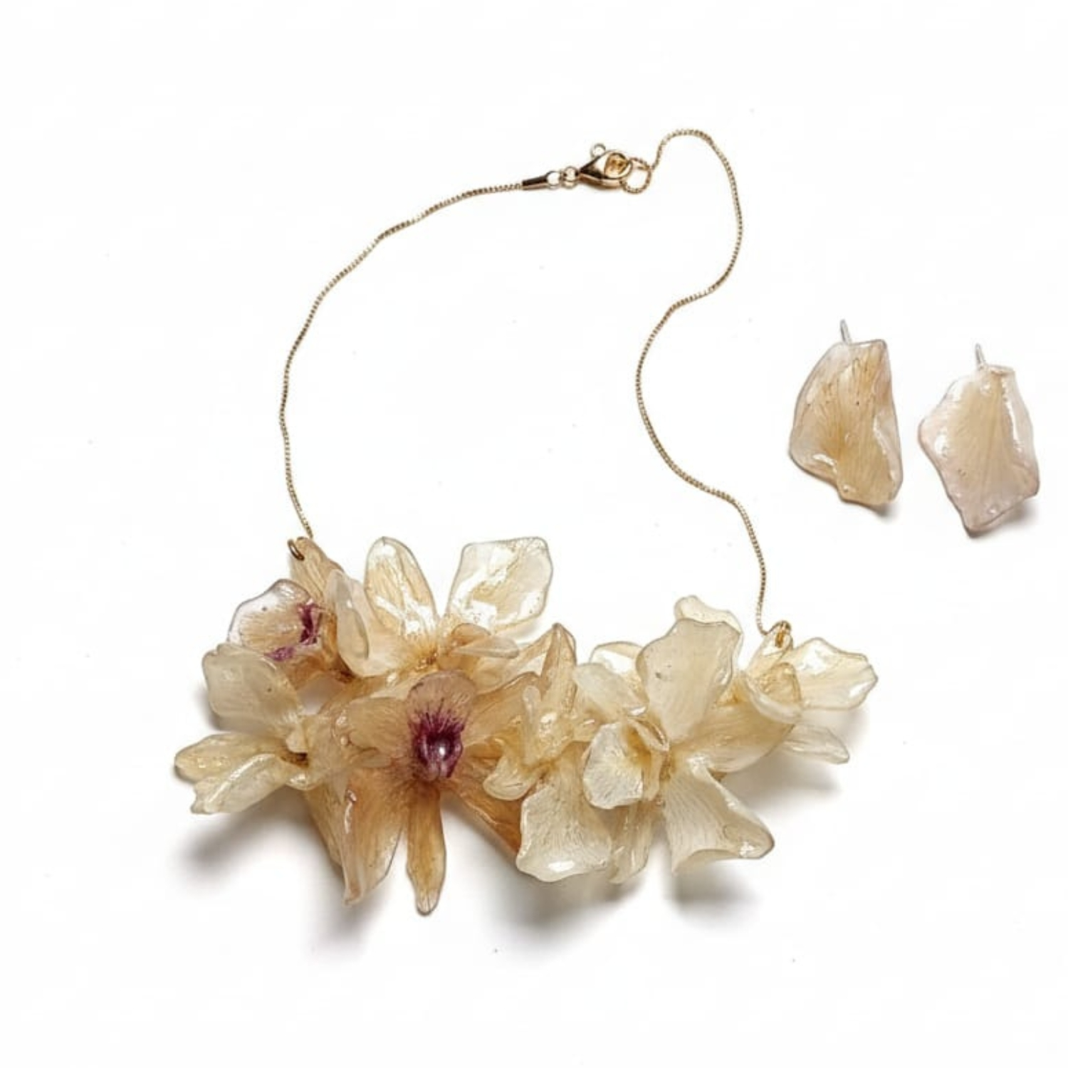 Joia Botânica Orquídea Imperial Banho Nobre Ouro