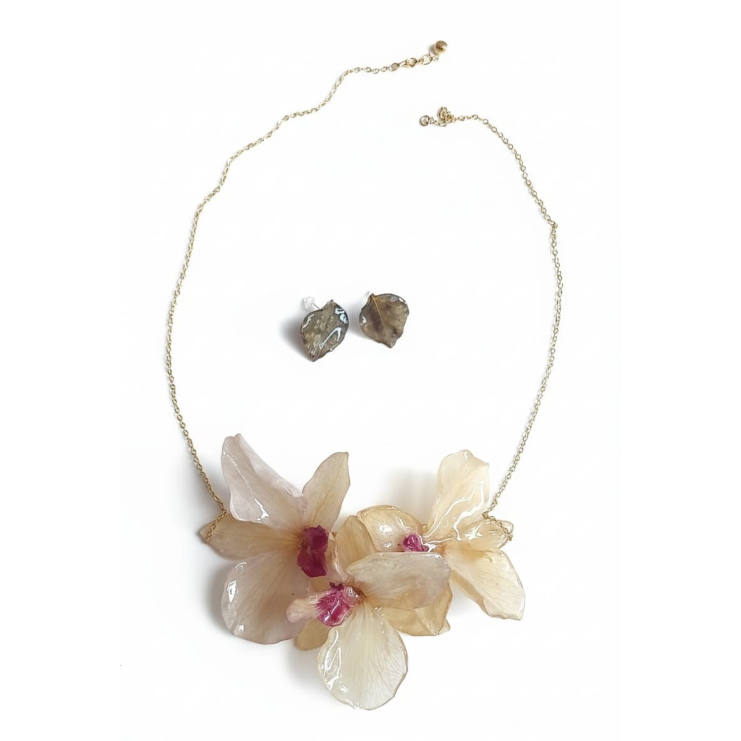 Joia Botânica Orquídea Real Banho Nobre Ouro