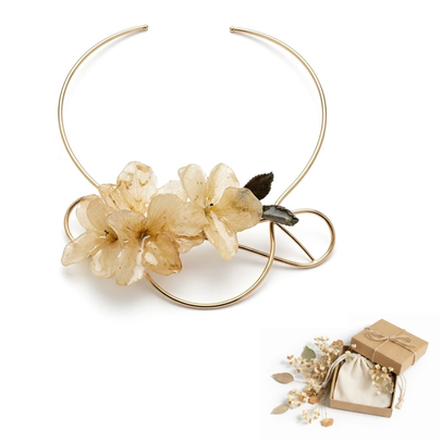 Joia Botânica Flor Mirabilis Banho Nobre Ouro