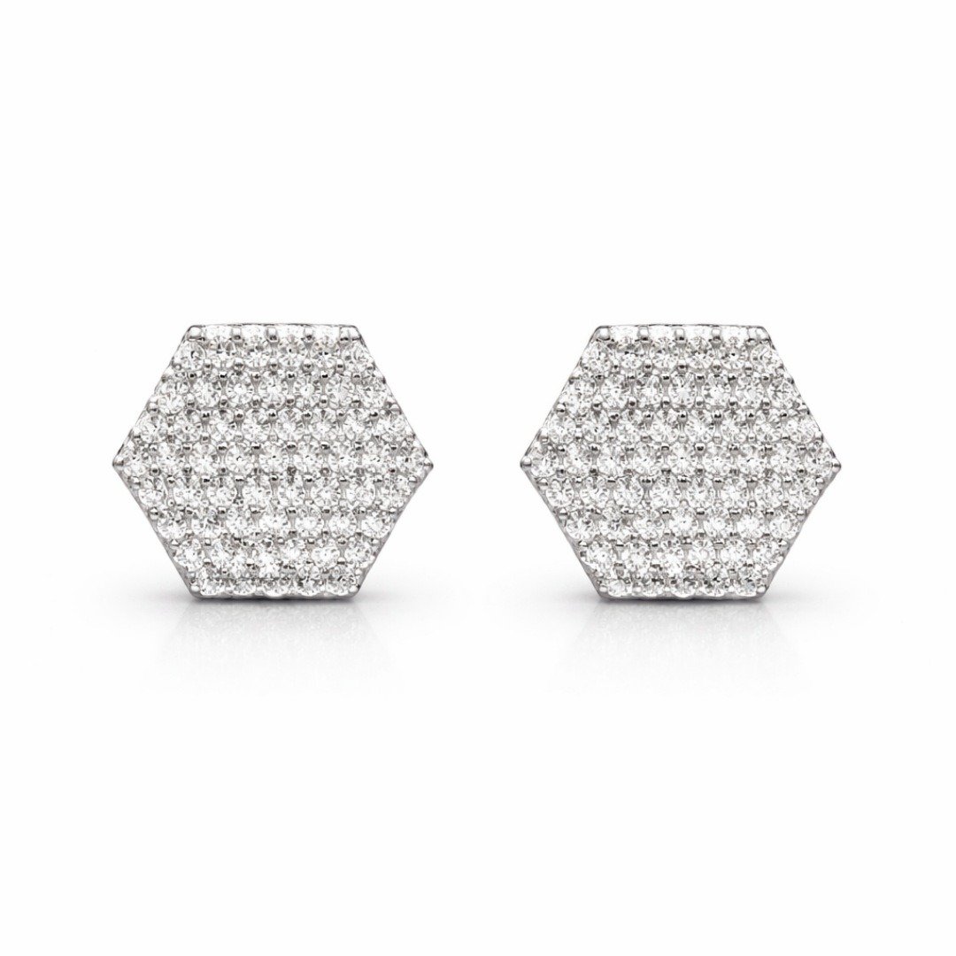 Conjunto Geometrico Zircônia  Luxo Feminino