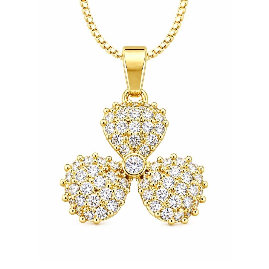 Conjunto Luxo em Zircônias Banhado a Ouro 18k Premium