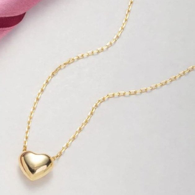 Colar Coração Clássico Banhado Ouro 18k