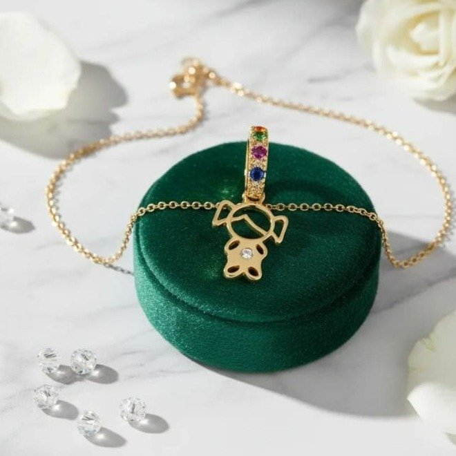 Pingente Filha Banhado a Ouro 18k