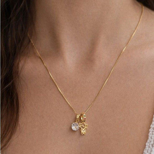 Pingente Filha Banhado a Ouro 18k