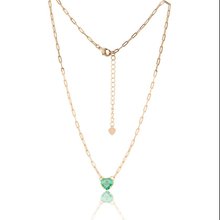 Colar Cartier Banhado Ouro 18k Zircônia Verde