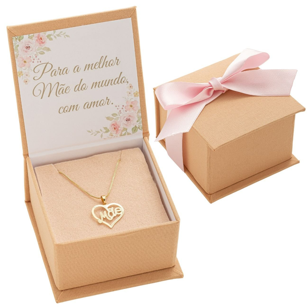 Presente Colar Mãe Banhado A Ouro 18k com Caixa