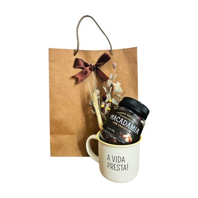 Kit Caneca e Macadâmias com Chocolate