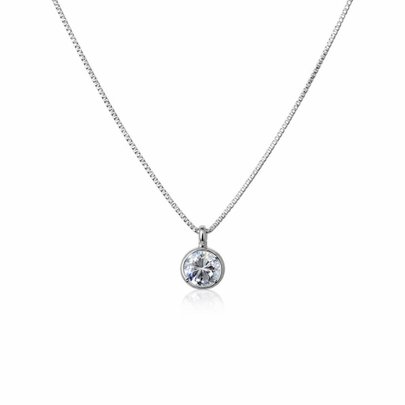 Gargantilha Ponto de Luz em Prata 925