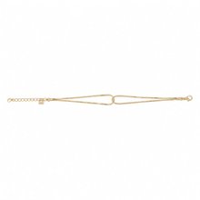 Pulseira Folheada A Ouro 18k 2 Fios Pingente