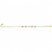Pulseira Folheada A Ouro 18k Pingente Patinha Zircônia