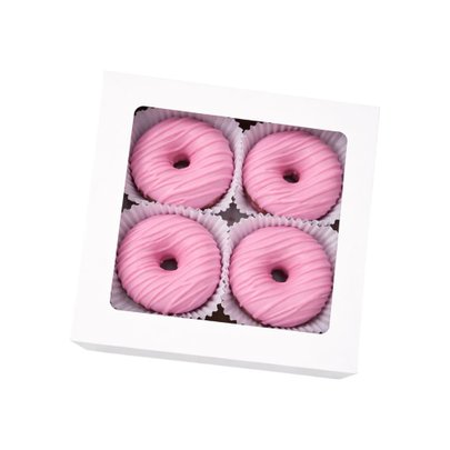 Caixa com 4 Mini Cake Donuts Listrados