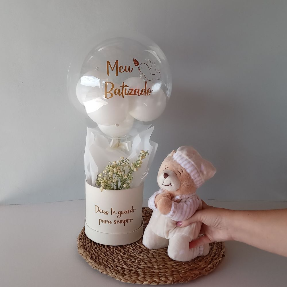 Box Luxo Meu Batizado - Urso Buba que Reza 