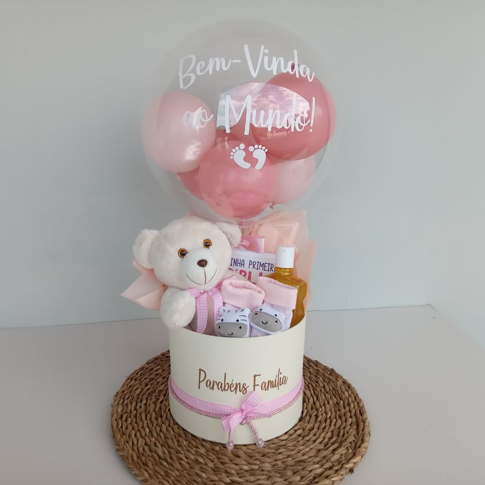 Box de Luxo Bem-Vinda ao Mundo - Edição Menina Rosa