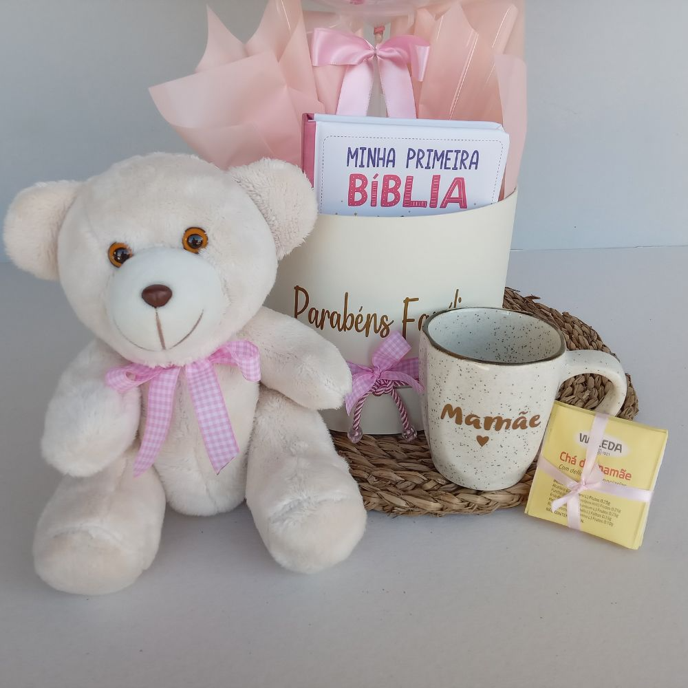 Box de Luxo Bem-Vinda ao Mundo + Caneca e Chá p/ Mamãe