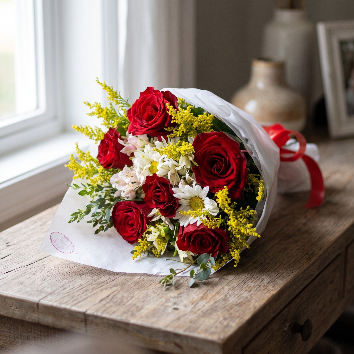 Tradicional 6 Rosas Vermelhas