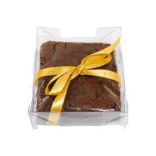 Caixa Transparente com Brownie de Café