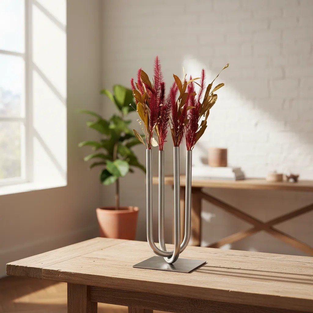 Vaso com Flores Secas Nexus Grande