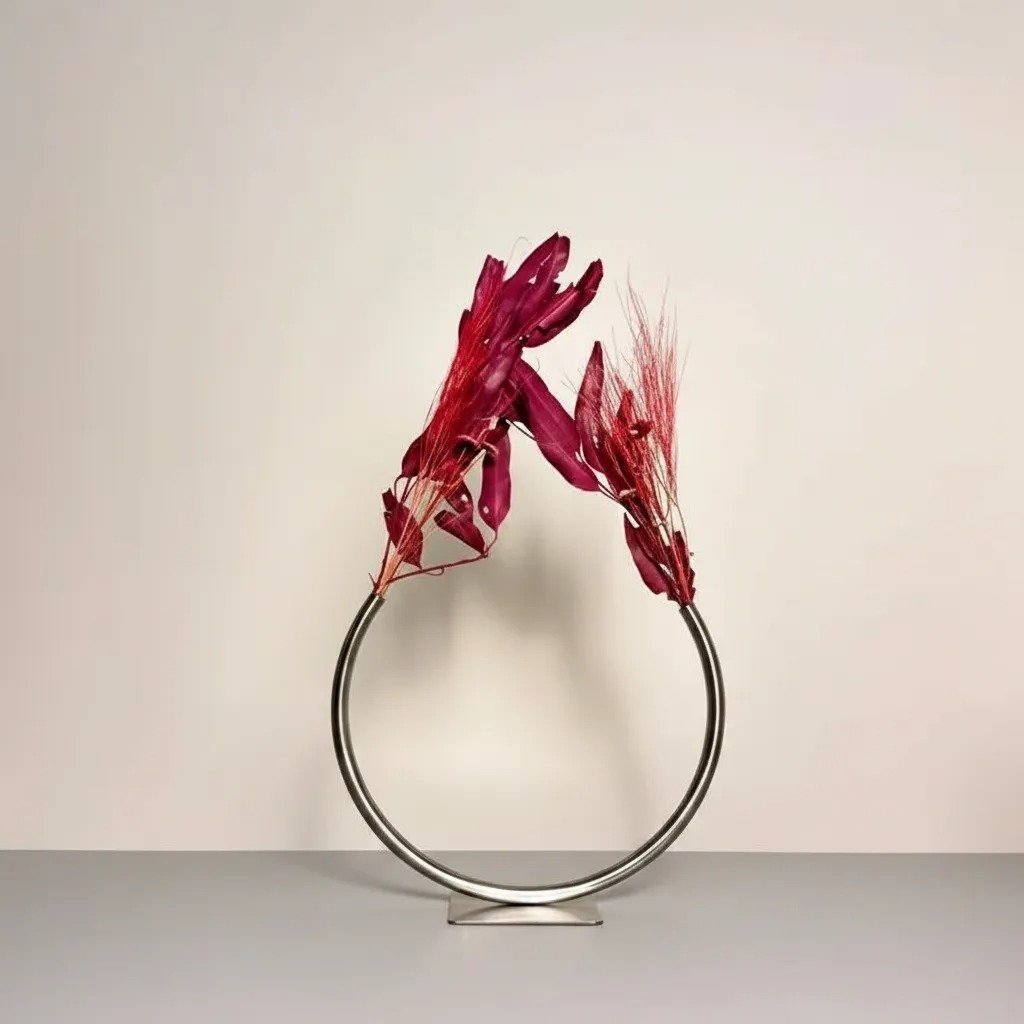 Vaso com Flores Secas Orbis Pequeno