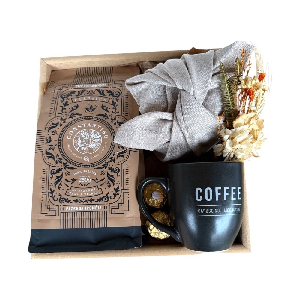Café Especial com Caneca e Ferrero