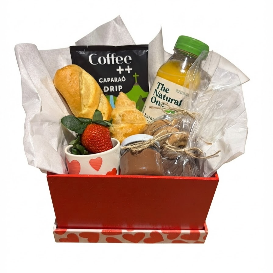 Box Matinal Mini Com Xícara De Porcelana
