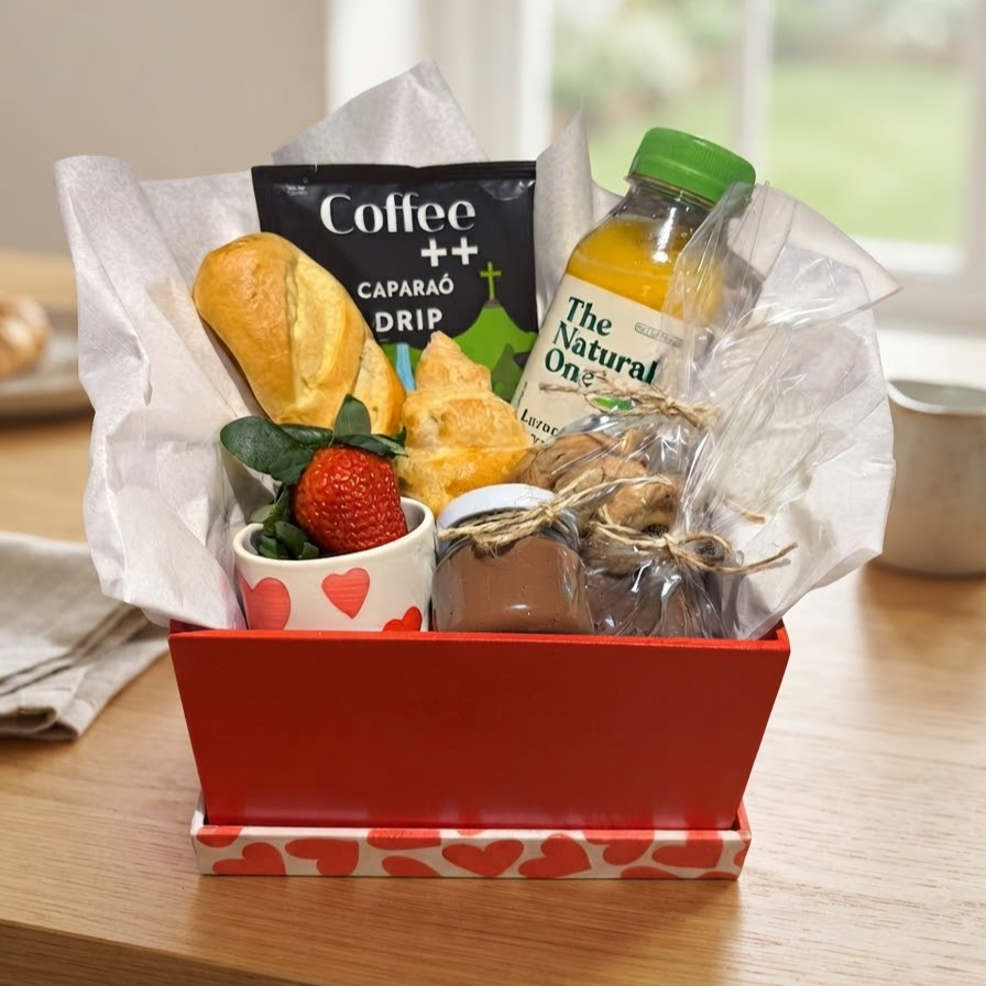 Box Matinal Mini Com Xícara De Porcelana