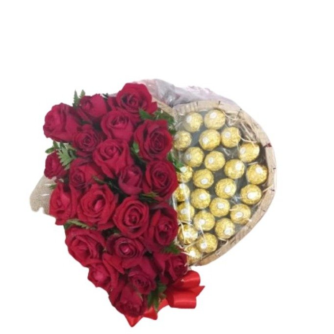 Coração de Madeira com Ferrero Rocher