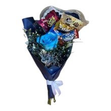 Rosa Azul e Chocolates Sortidos