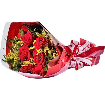 Buquê com 6 Rosas Vermelhas Nacionais