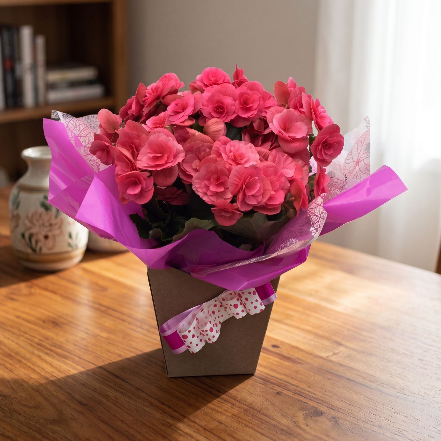 Begônias Rosa Plantadas 