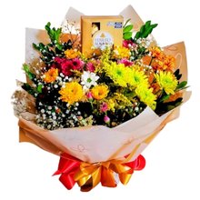 Buquê de Flores do Campo com Ferrero