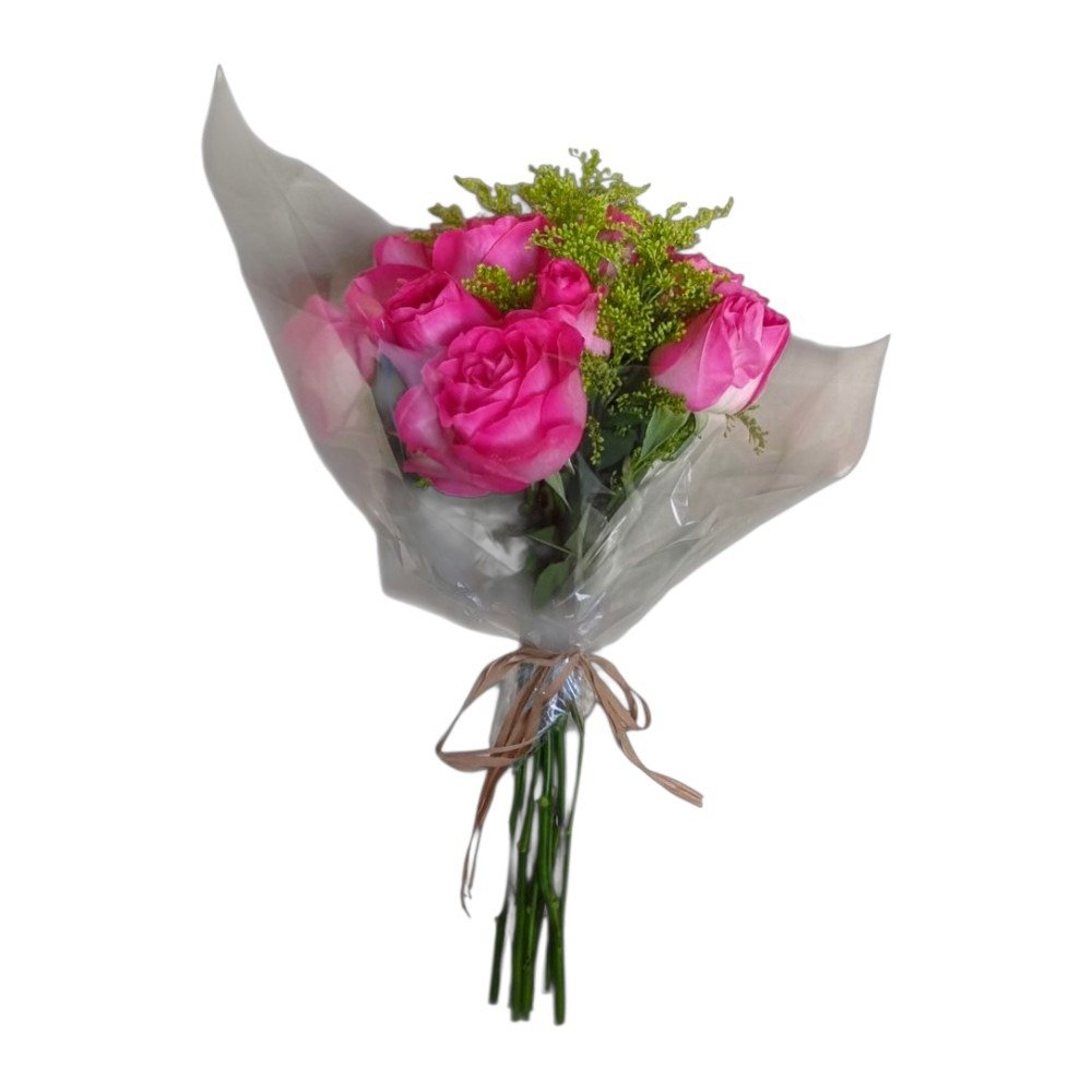 Buque 6 Rosas Rosadas