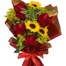 Ramalhete Rosa e Girassol