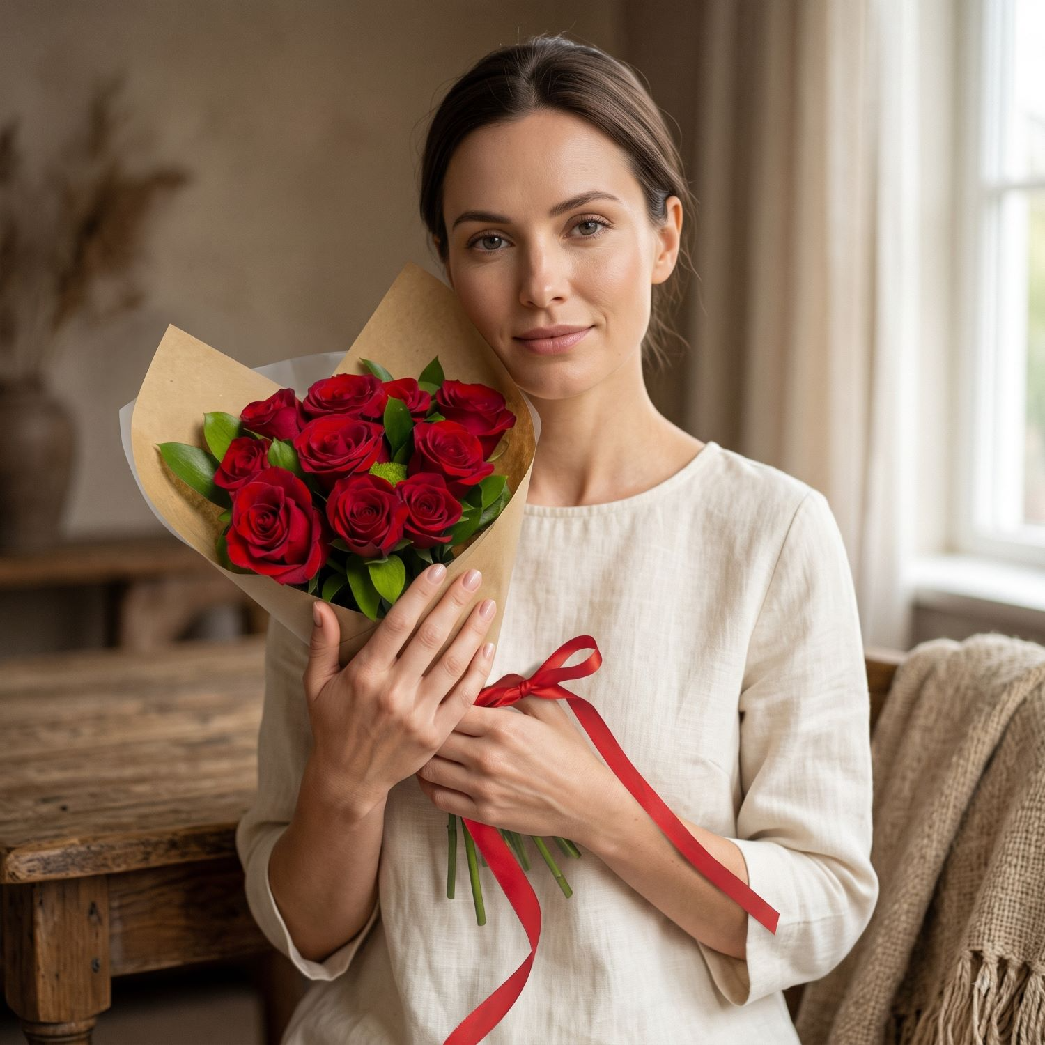 Buque de 10 Rosas Vermelhas