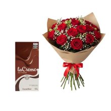 Buquê Luxo Itália com Barra La Creme Duo Intense