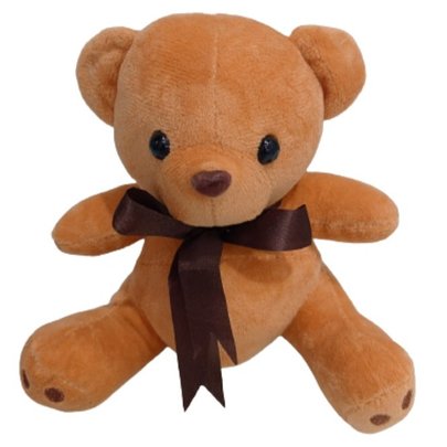 Urso Caramelo com Laço 18cm