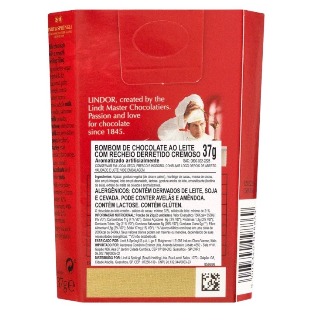 Caixa de Bombons Lindt 37gr