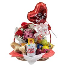 Cesta Café Sublime Com Rosas