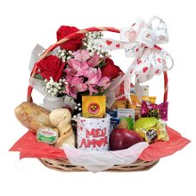 Cesta Café Inspiração Com Rosas