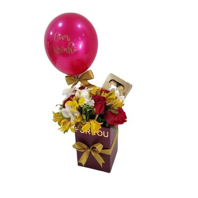 Box For You Com Flores e Ferrero