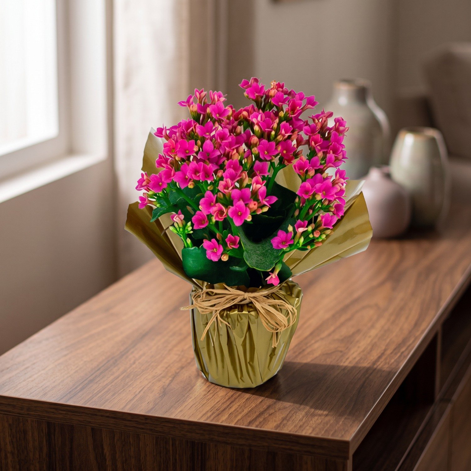 Vaso com Kalanchoe Natural