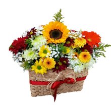 Cesta Sacola Mix de Flores